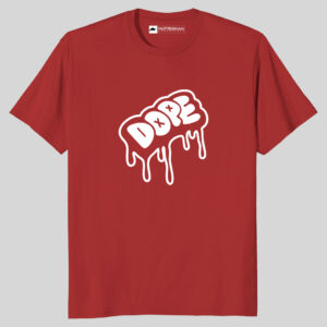 Dope Printed Regular Fit Red T-Shirt