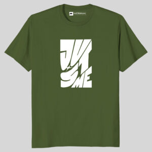 Just Me Printed Regular Fit Green T-Shirt