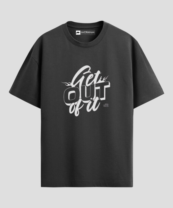 Get out of it Black Oversized printed T-shirt