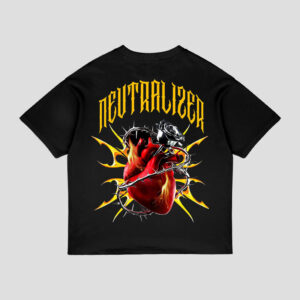 Neutraliser Black Oversized Printed T-shirt