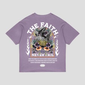 The Faith Oversized Lavender T-Shirt